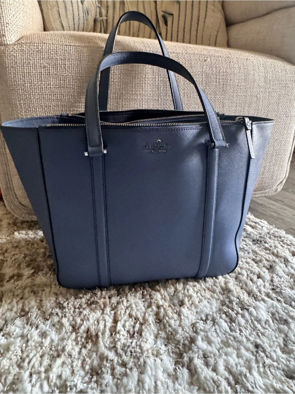 Kate Spade Briar Saffiano Leather Tote Blueberry Cobbler